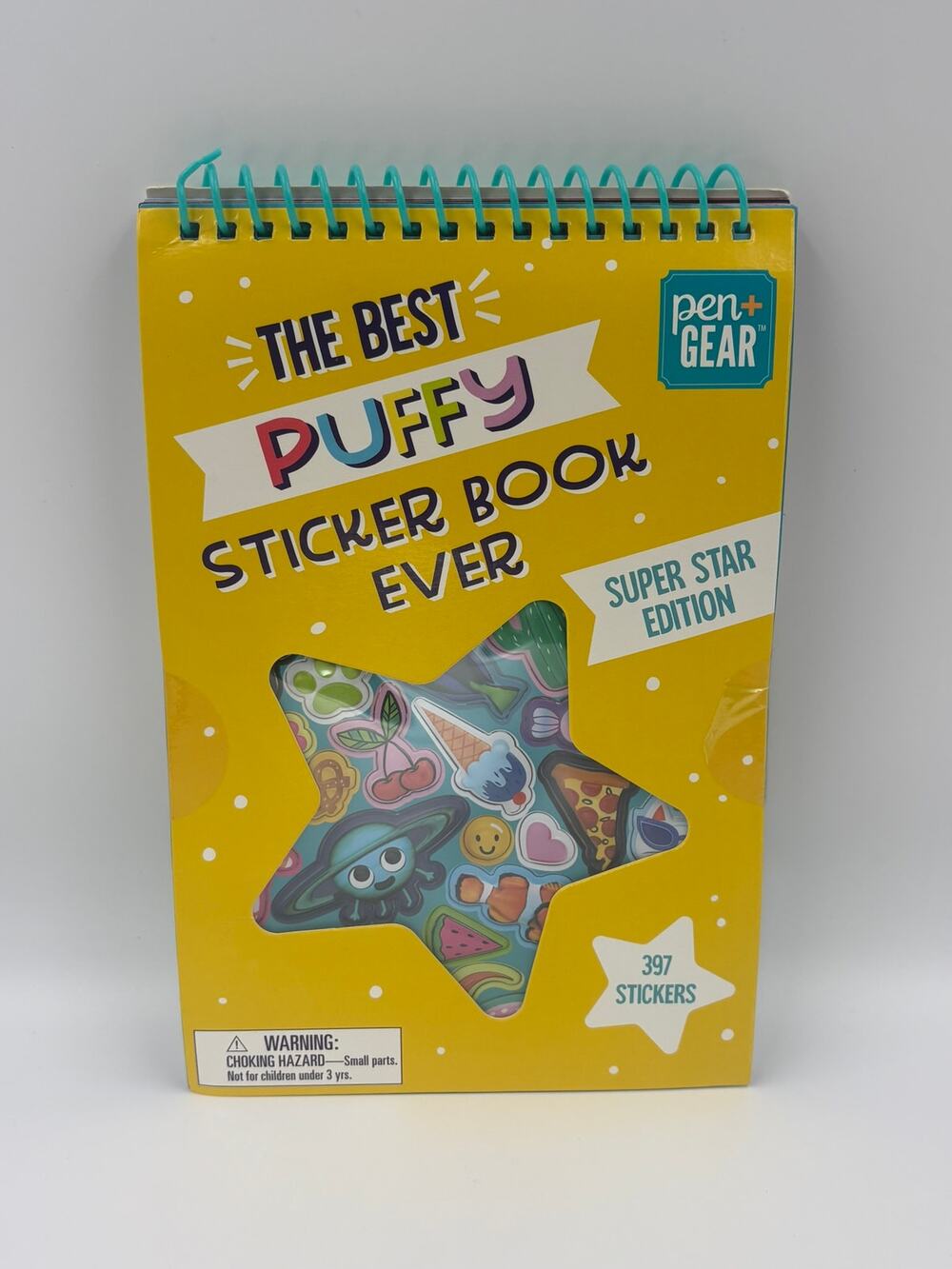 Pen+Gear Puffy Sticker Book Super Star Edition 397 Stickers